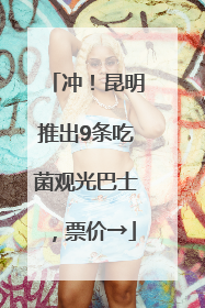 冲！昆明推出9条吃菌观光巴士，票价→