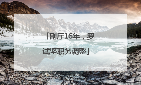 副厅16年，罗试坚职务调整