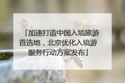 加速打造中国入境旅游首选地，北京优化入境游服务行动方案发布