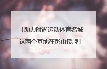 助力时尚运动体育名城 这两个基地在彭山授牌