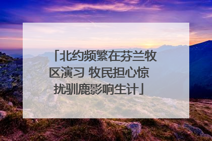 北约频繁在芬兰牧区演习 牧民担心惊扰驯鹿影响生计
