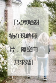 吴京晒谢楠在珠峰照片，隔空向其求婚