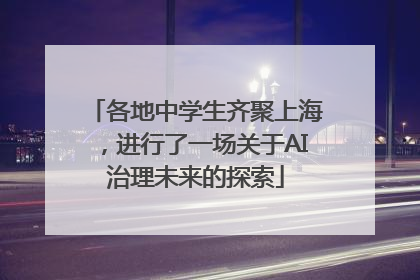 各地中学生齐聚上海，进行了一场关于AI治理未来的探索