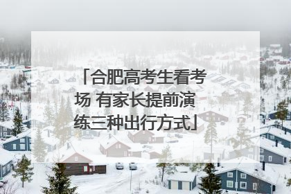合肥高考生看考场 有家长提前演练三种出行方式