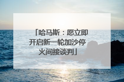 哈马斯：愿立即开启新一轮加沙停火间接谈判