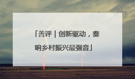 善评｜创新驱动，奏响乡村振兴最强音