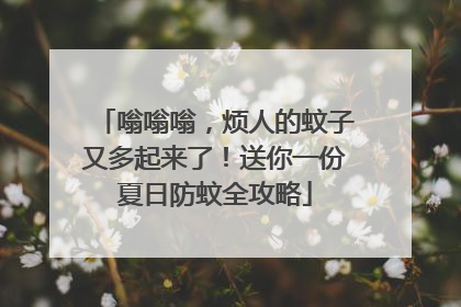 嗡嗡嗡，烦人的蚊子又多起来了！送你一份夏日防蚊全攻略