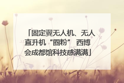 固定翼无人机、无人直升机“圈粉” 西博会成都馆科技感满满