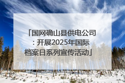 国网确山县供电公司：开展2025年国际档案日系列宣传活动