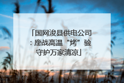 国网浚县供电公司：鏖战高温“烤”验 守护万家清凉