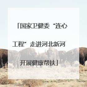 国家卫健委“连心工程”走进河北新河开展健康帮扶