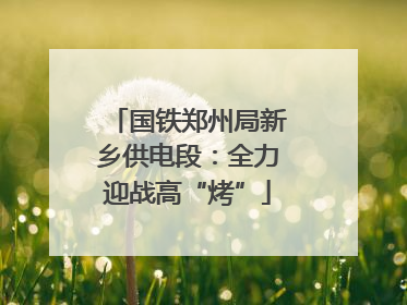 国铁郑州局新乡供电段：全力迎战高“烤”