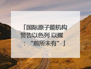 国际原子能机构警告以色列 以媒：“前所未有”