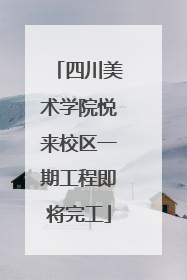 四川美术学院悦来校区一期工程即将完工