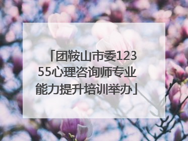 团鞍山市委12355心理咨询师专业能力提升培训举办