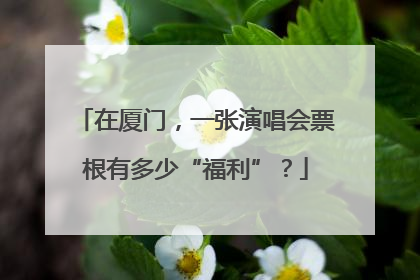 在厦门，一张演唱会票根有多少“福利”？