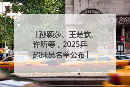 孙颖莎、王楚钦、许昕等，2025乒超球员名单公布