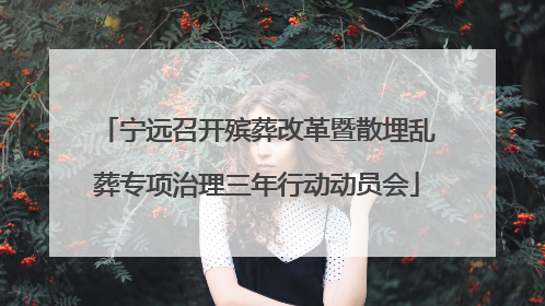 宁远召开殡葬改革暨散埋乱葬专项治理三年行动动员会