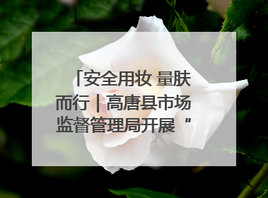 安全用妆 量肤而行｜高唐县市场监督管理局开展“5·25爱肤日”宣传活动，共筑安全用妆防线