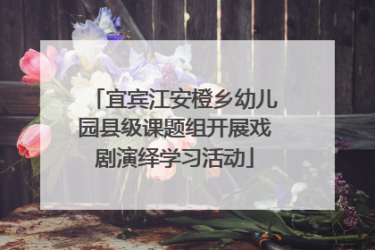 宜宾江安橙乡幼儿园县级课题组开展戏剧演绎学习活动