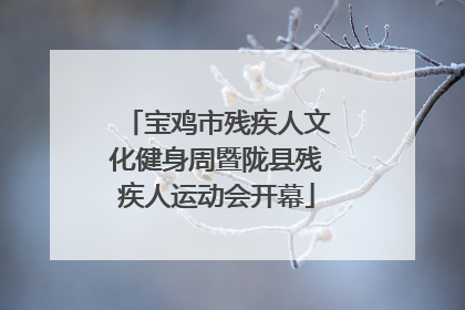宝鸡市残疾人文化健身周暨陇县残疾人运动会开幕