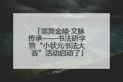 墨舞金陵·文脉传承——书法研学暨“小状元书法大赛”活动启动了