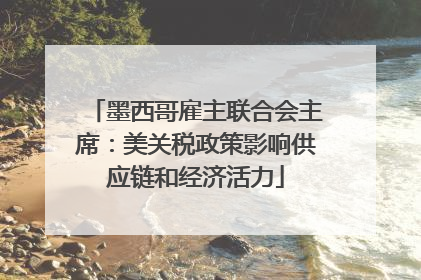 墨西哥雇主联合会主席：美关税政策影响供应链和经济活力