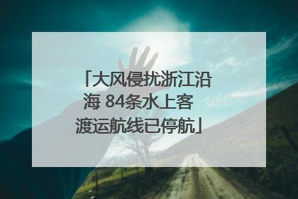 大风侵扰浙江沿海 84条水上客渡运航线已停航