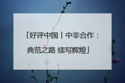好评中国丨中非合作：典范之路 续写辉煌