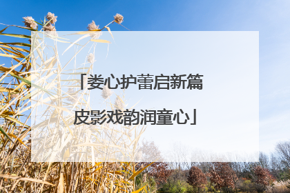 娄心护蕾启新篇 皮影戏韵润童心