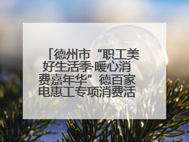 德州市“职工美好生活季·暖心消费嘉年华”德百家电惠工专项消费活动正式启动