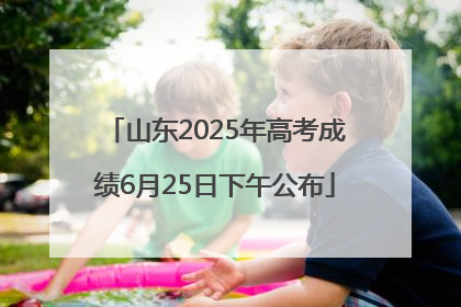 山东2025年高考成绩6月25日下午公布
