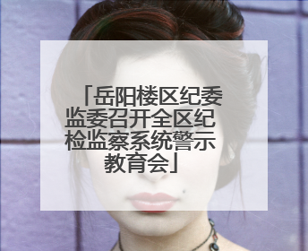 岳阳楼区纪委监委召开全区纪检监察系统警示教育会