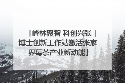 峰林聚智 科创兴张｜博士创新工作站激活张家界莓茶产业新动能