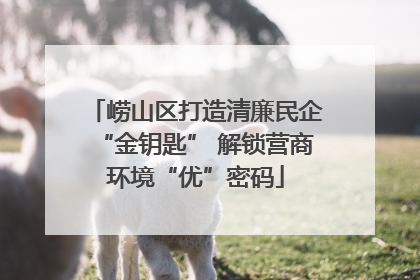 崂山区打造清廉民企“金钥匙” 解锁营商环境“优”密码