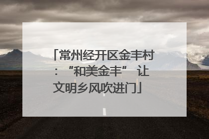 常州经开区金丰村：“和美金丰” 让文明乡风吹进门