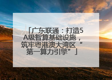 广东联通：打造5A级智算基础设施，筑牢粤港澳大湾区“第一算力引擎”