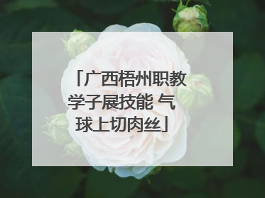 广西梧州职教学子展技能 气球上切肉丝