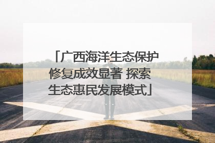 广西海洋生态保护修复成效显著 探索生态惠民发展模式