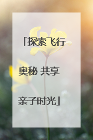 探索飞行奥秘 共享亲子时光