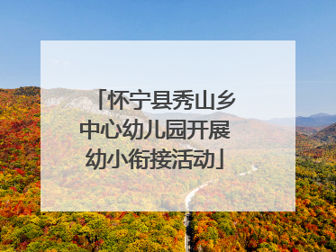 怀宁县秀山乡中心幼儿园开展幼小衔接活动