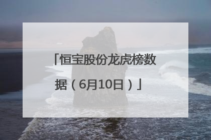 恒宝股份龙虎榜数据（6月10日）