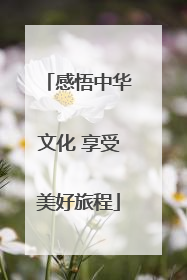 感悟中华文化 享受美好旅程