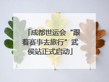 成都世运会“跟着赛事去旅行”武侯站正式启动