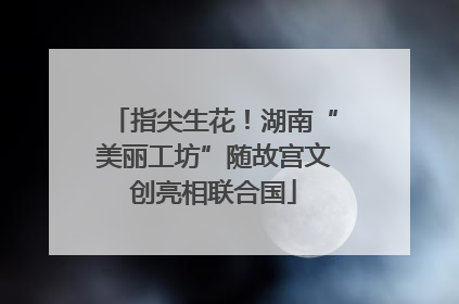 指尖生花！湖南“美丽工坊”随故宫文创亮相联合国