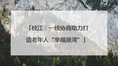 枝江：一线协商助力打造老年人“幸福港湾”