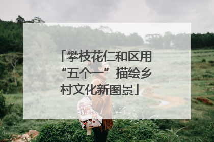 攀枝花仁和区用“五个一”描绘乡村文化新图景