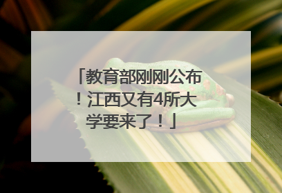 教育部刚刚公布！江西又有4所大学要来了！
