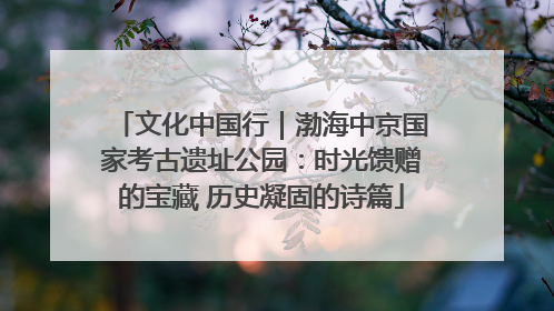 文化中国行｜渤海中京国家考古遗址公园：时光馈赠的宝藏 历史凝固的诗篇