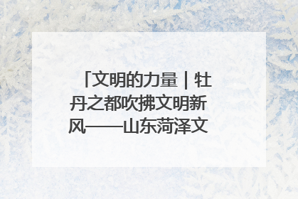 文明的力量｜牡丹之都吹拂文明新风——山东菏泽文明创建一线见闻